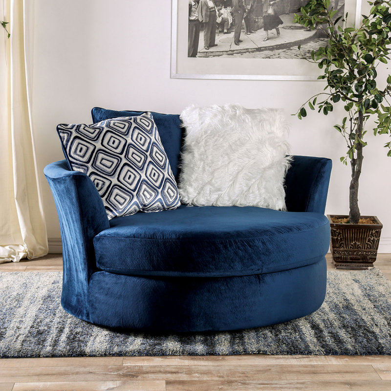 Fauteuil rond de style transitionnel 1pc