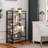 Industrial Bookcase, Metal Small Bookcase, Rustic Etagere Book Shelf Storage Organizer for Living Room-64943083-54095411