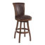 Tabouret de bar / de comptoir pivotant sans accoudoirs en bois et similicuir Shockley-50133822-50133821-41422188
