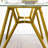 70.9 - Inch Rectangular Gold Glass Dining Table, Suitable For Family Meals, And Minimal Maintenance Gatherings, Quick Assembly, Low Cost