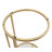 Lonan C Shape Metal Frame End Table with Marble Top