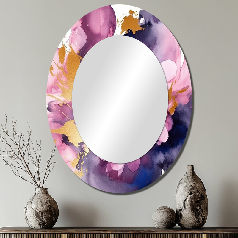 Lemelle - Miroir abstrait en métal, 40 po x 30 po