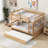58" W Solid Wood Bunk Bed with Trundle and Convertible Design -134682270