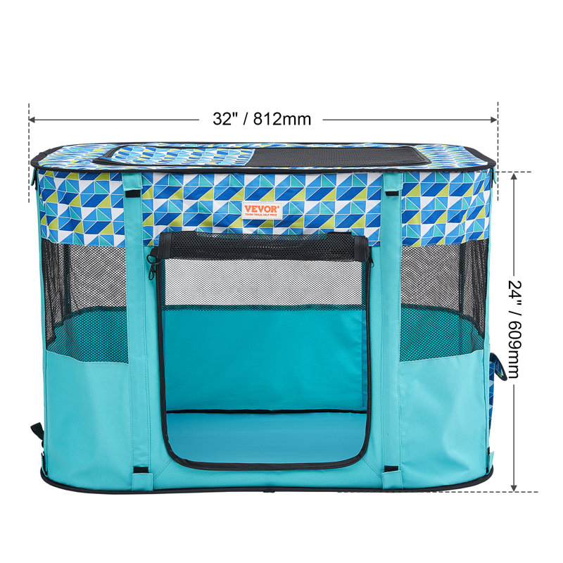 Enclos d'exercice 24 po H 4 panneaux avec porte pour animaux