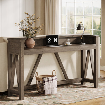 63-Inch Long Sofa Table,Wood Console Table