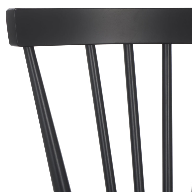 Antoya 17.83'' H Solid Wood Side Chair, Matte Black
