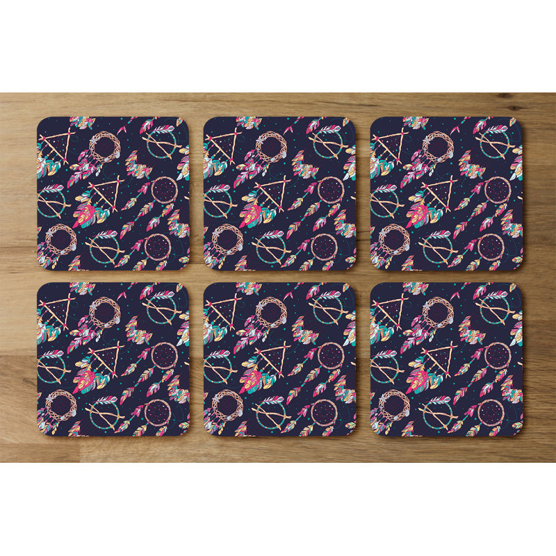 Square 6 Piece Coaster Set