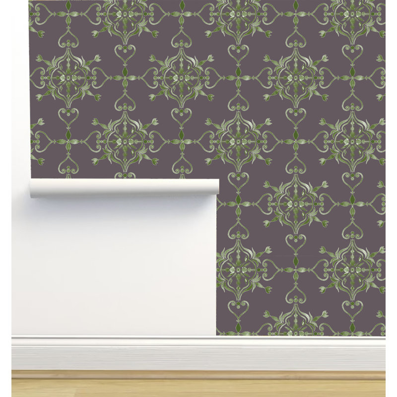 Rouleau de papier peint adhésif 12 pi x 2 pi Monor Designs, Noir