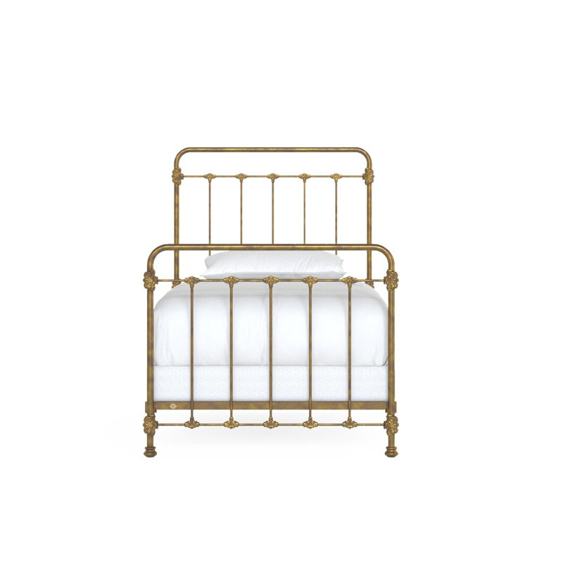160 Picket Fence Bed | Complete Standard, Twin, Burnished Gold
