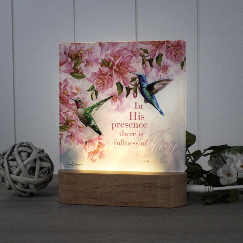 Hummingbird Joy W/ Scripture Night Light