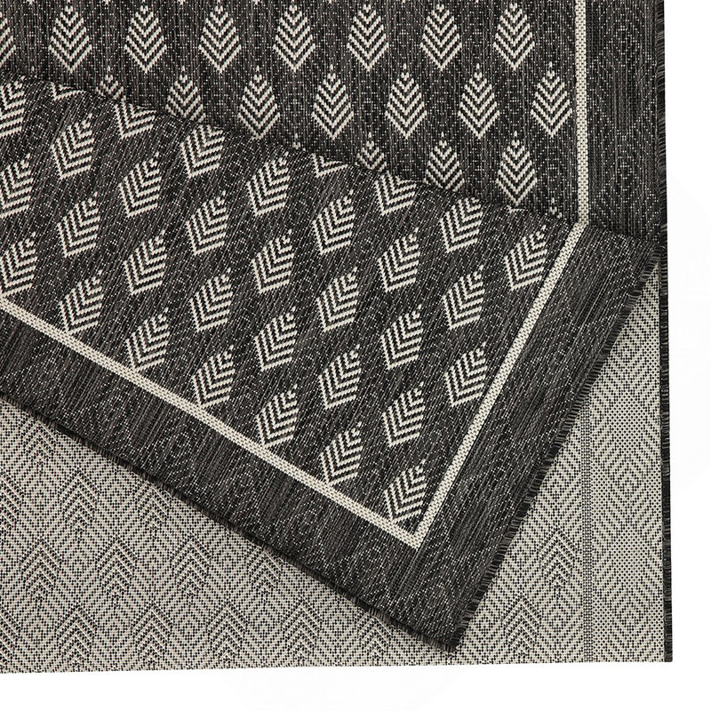 Tapis intérieur / extérieur anthracite Sunshine, Tapis de couloir 2 pi 7 po x 7 pi 3 po