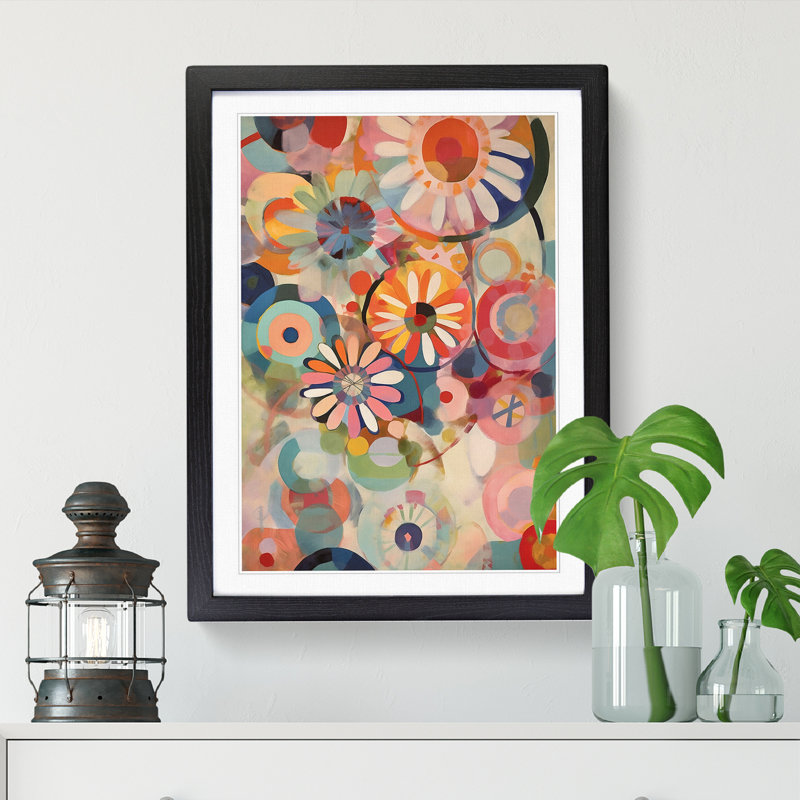 Unique Flowers Vol.4 - Single Picture Frame Print, 46cm H x 34cm W x 2cm D, Oak