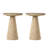 Otterburn 20"Tall Modern Round End Table With Genuine Marble Top And Oak-1062725361