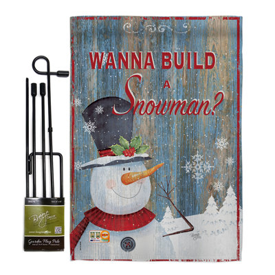 Double Sided 18.5'' H x 13'' W Polyester Christmas Flag Set