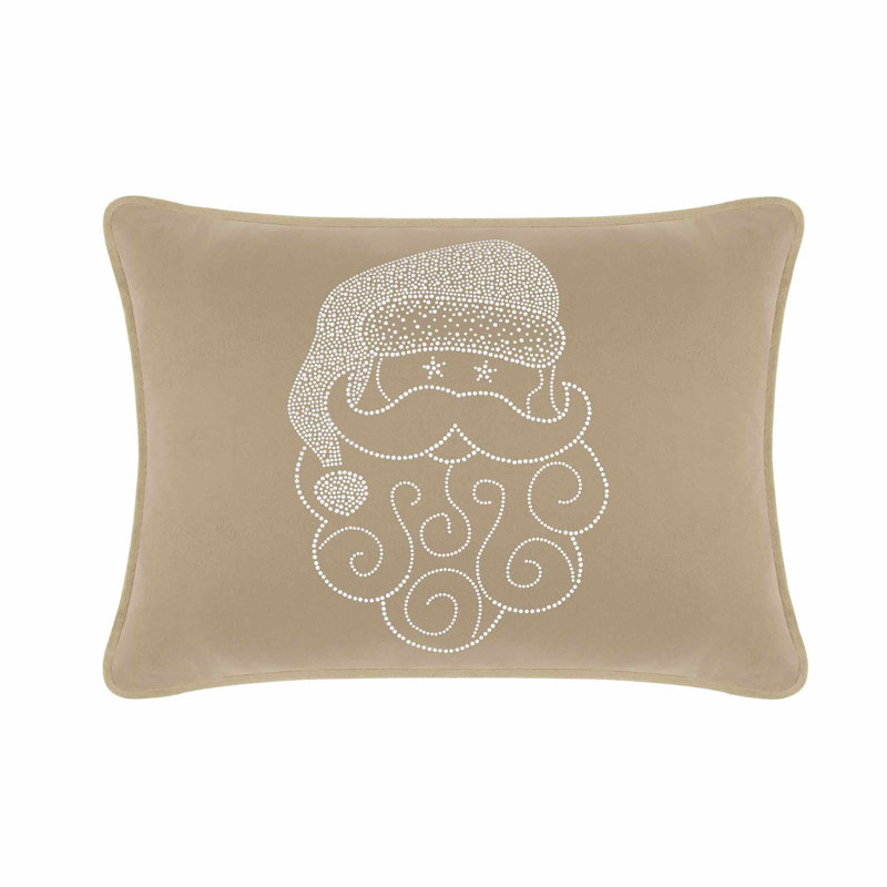 Coussin Sparkles Home Conception de Noël des Fêtes | Insertion de plumes | Lavable à la machine, Velours taupe