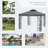 Breianne 3m W x 3m D Steel Patio Gazebo