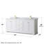 Ensemble de meuble-lavabo double 80 "avec miroir Avery-41604561-80214061