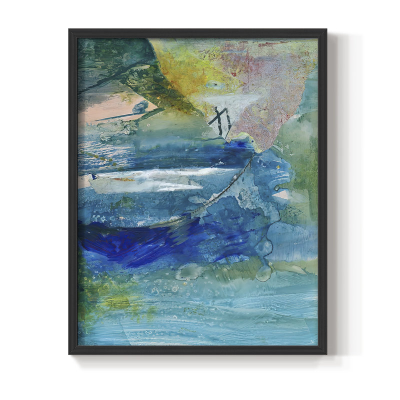 «Spring Winds VII», reproduction encadrée - bois massif, Noir, H 14 po x l 11 po