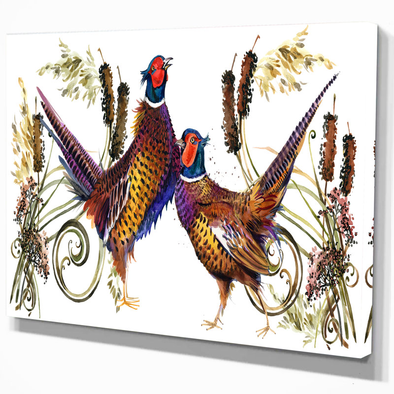 « group of oiseau », impression d’art graphique, H 20 po x l 20 po x P 1 po, Toile tendue