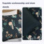 Ensemble de literie en microfibre hypoallergénique, bleu marine à motif champignon, simple / simple TG