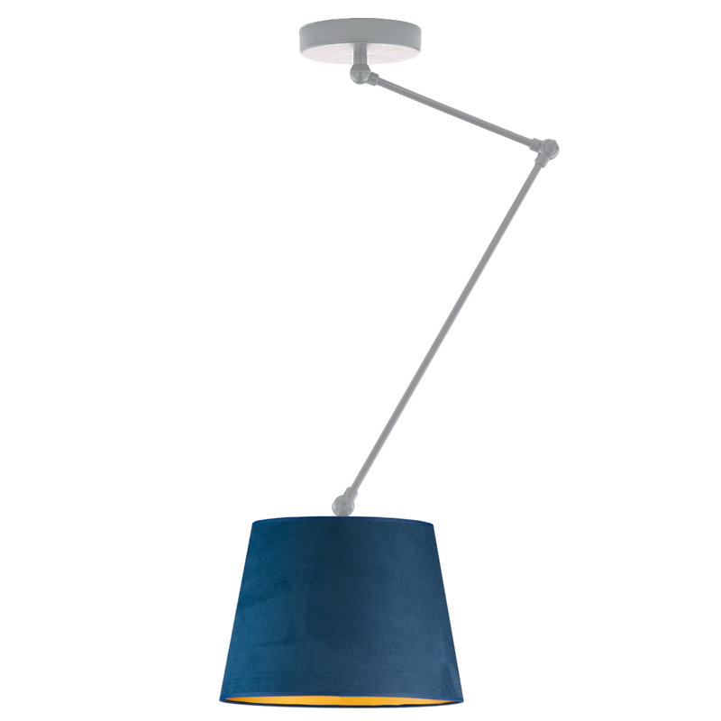 Billat 1 - Light Single Chandelier, Silver, Navy;Gold
