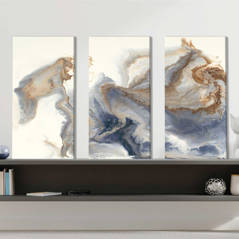 "Approche", ensemble de 3 impressions sur toile