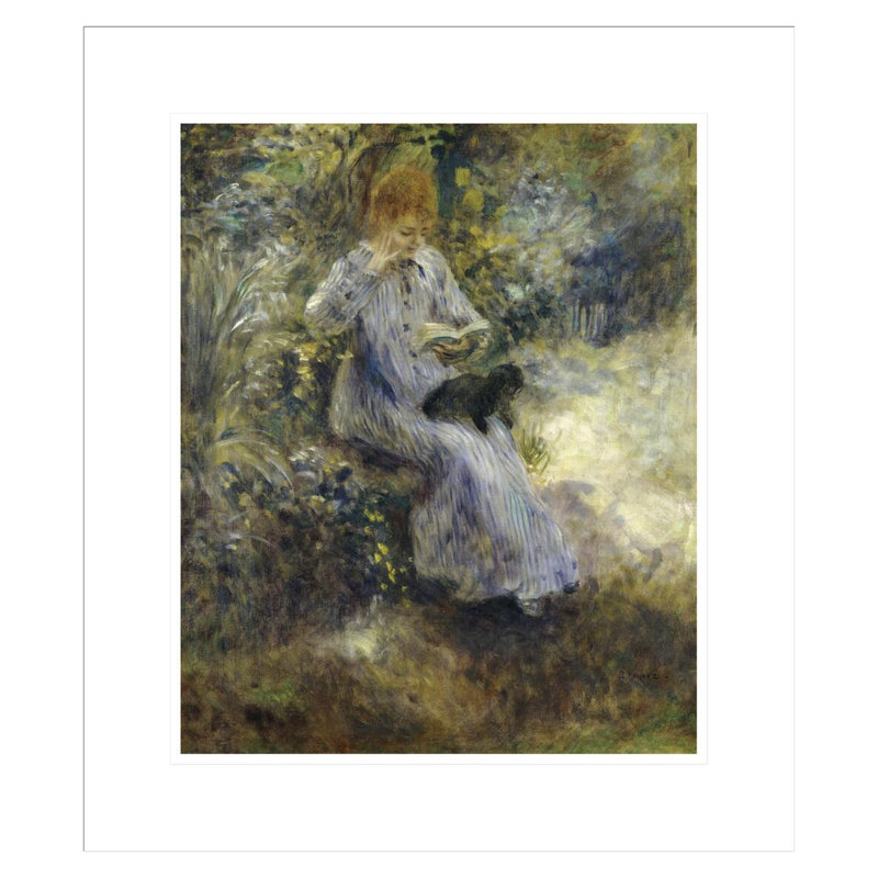 «Woman and Black Dog» par Pierre-Auguste Renoir, impression giclée encadrée, H 20,41 po x l 17,75 po