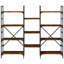 Aadrian 136.5cm H x 160cm W Steel Etagere Bookcase-2100616569
