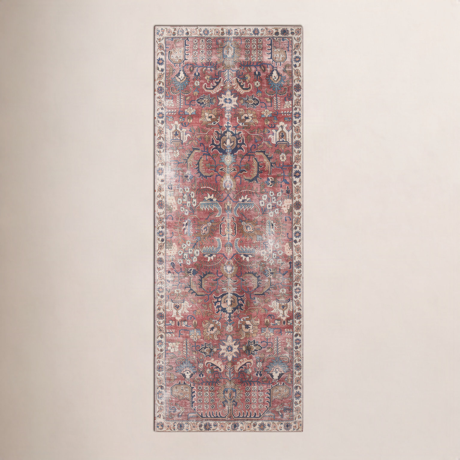 Chris Loves Julia x Loloi Jules Merlot Oriental Rug, Runner 2'6" x 12'