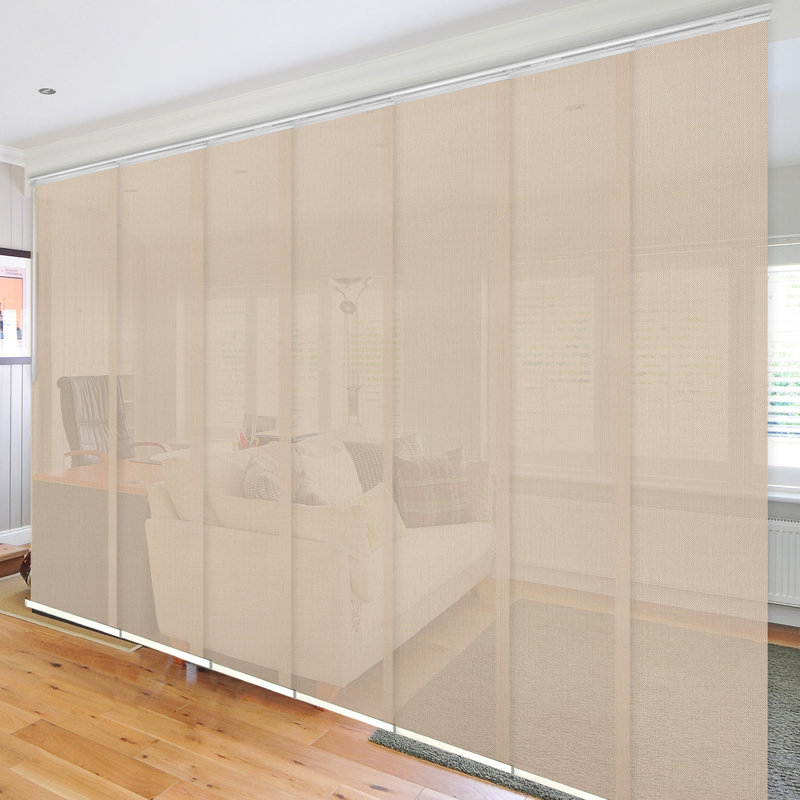 Semi Sheer Vertical Blind, Rectangle 7'10" x 12'9", White