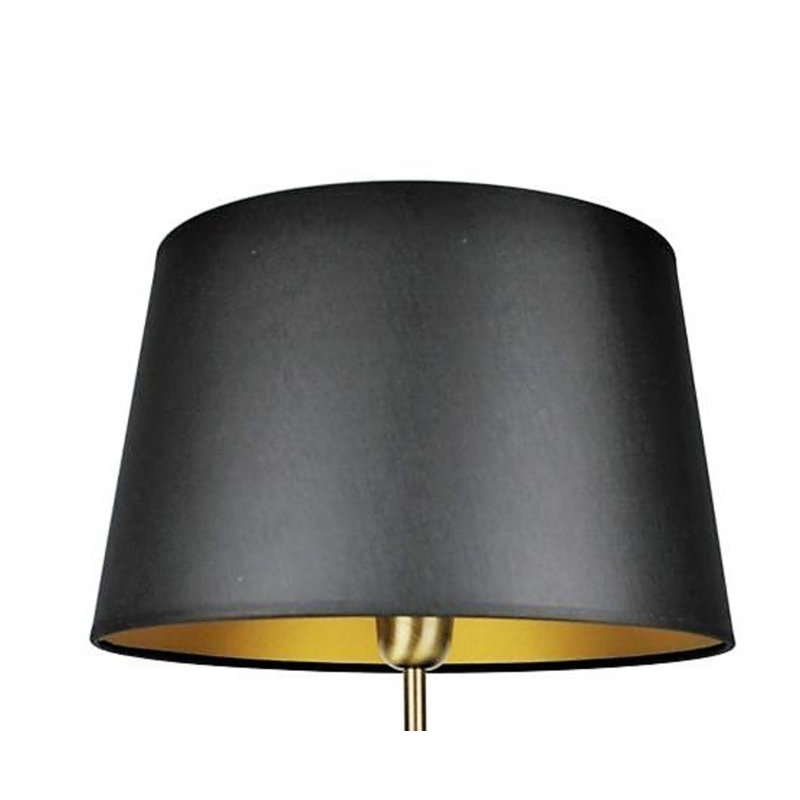 Burham 20cm H Silk Empire Lamp Shade ( Uno ) in Black