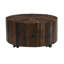 Table basse cylindrique en bois massif avec rangement Conol