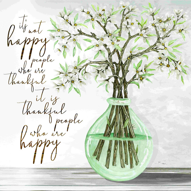 «Thankful People», impression sur toile tendue, H 12 po x l 12 po
