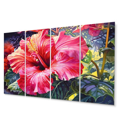 Coastal Plants & Flowers Wall Decor on Metal