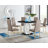 Scottsmoor 6 Seater High Gloss Round Dining Table Set with 6 Luxury Faux Leather Dining Chairs-59129732-59129730-62737743