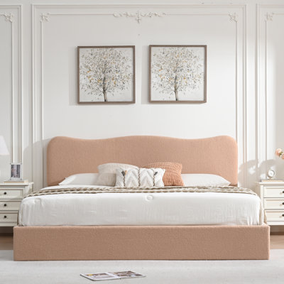 Lit plateforme tapissier Bensu Boucle