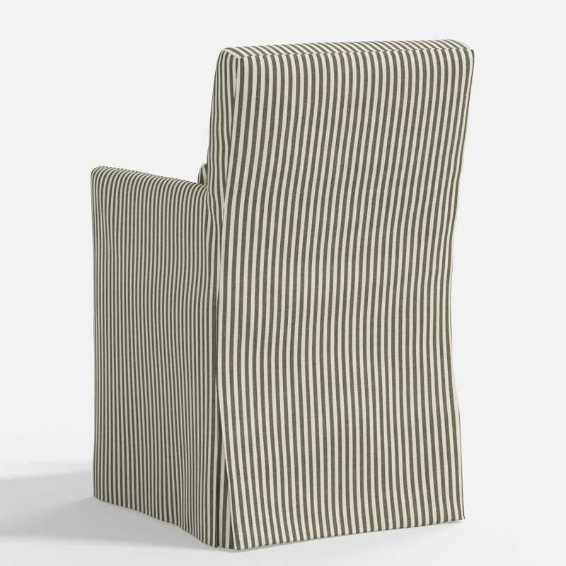 Upholstered Arm Chair, Jane Stripe Laurel