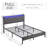Mesum Fabric Upholstered Frame with LED Lights-1488729391