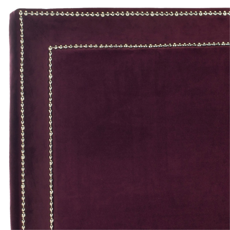 Dominick Upholstered Headboard, Queen, Velvet Bordeaux