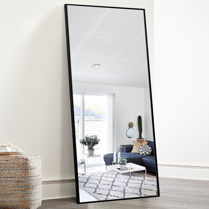 Miroir pleine grandeur en métal, Noir