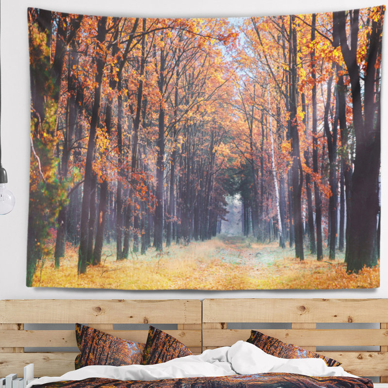 Tapisserie «Alley in the Dense Autumn Forest», H 32 po x l 39 po