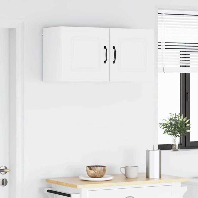 Vidaxl Kitchen Wall Cabinet Black 40 X 31 X 40 Cm Engineered Wood, High Gloss White, 40cm H x 40cm W x 31cm D