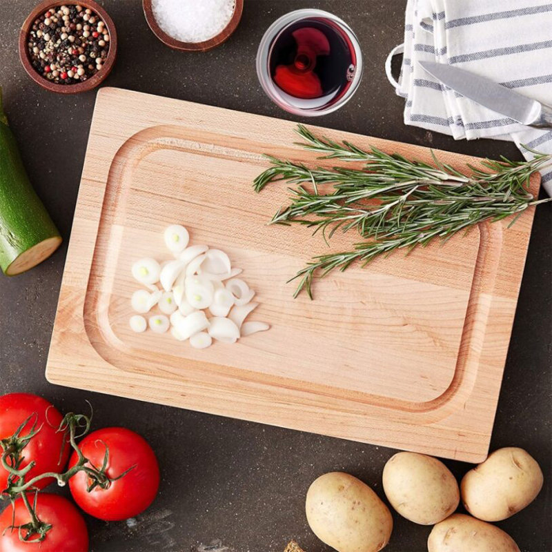 John Boos Maple Wood Chop N Slice Reversible Cutting Board, 12" x 8"