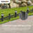 Sunjoy Garden Fence Solar Border Fencing with Waterproof LED Path Lights, Panel Outdoor Decorative Garden Fences-100215122