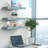 Sorbus 16" Long Floating Shelves with Invisible Mounting - Set of 3, Blue-163199768