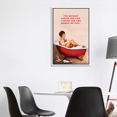 Whiskey Fuel Fire Bath - Print on Canvas