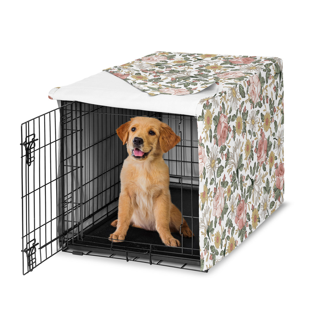 Vintage Floral Dog Crate Kennel Cover by Sweet Jojo Designs Sweet Jojo Designs