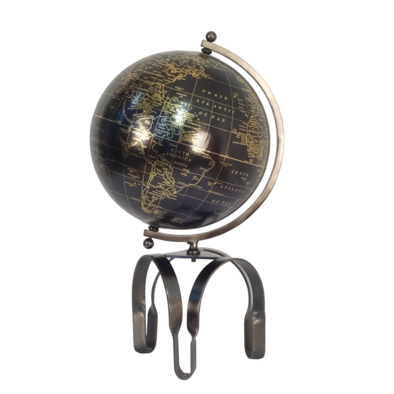 22" Rally Large Metal Globe, 22" H x 13" W x 13" D