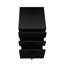 Classeur roulant sur roulettes, stratifié noir pour un rangement de bureau moderne, et