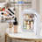 Compact Skincare Fridge With LED Mirror For Desk Organization And Beauty Routine Enhancement, Offering Convenient Cold And Warm Storage For Makeup, Skincare, And Small Food Items.-113722114